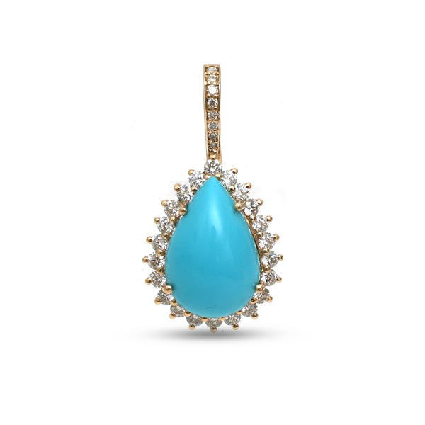 Turquoise Diamond Pendant