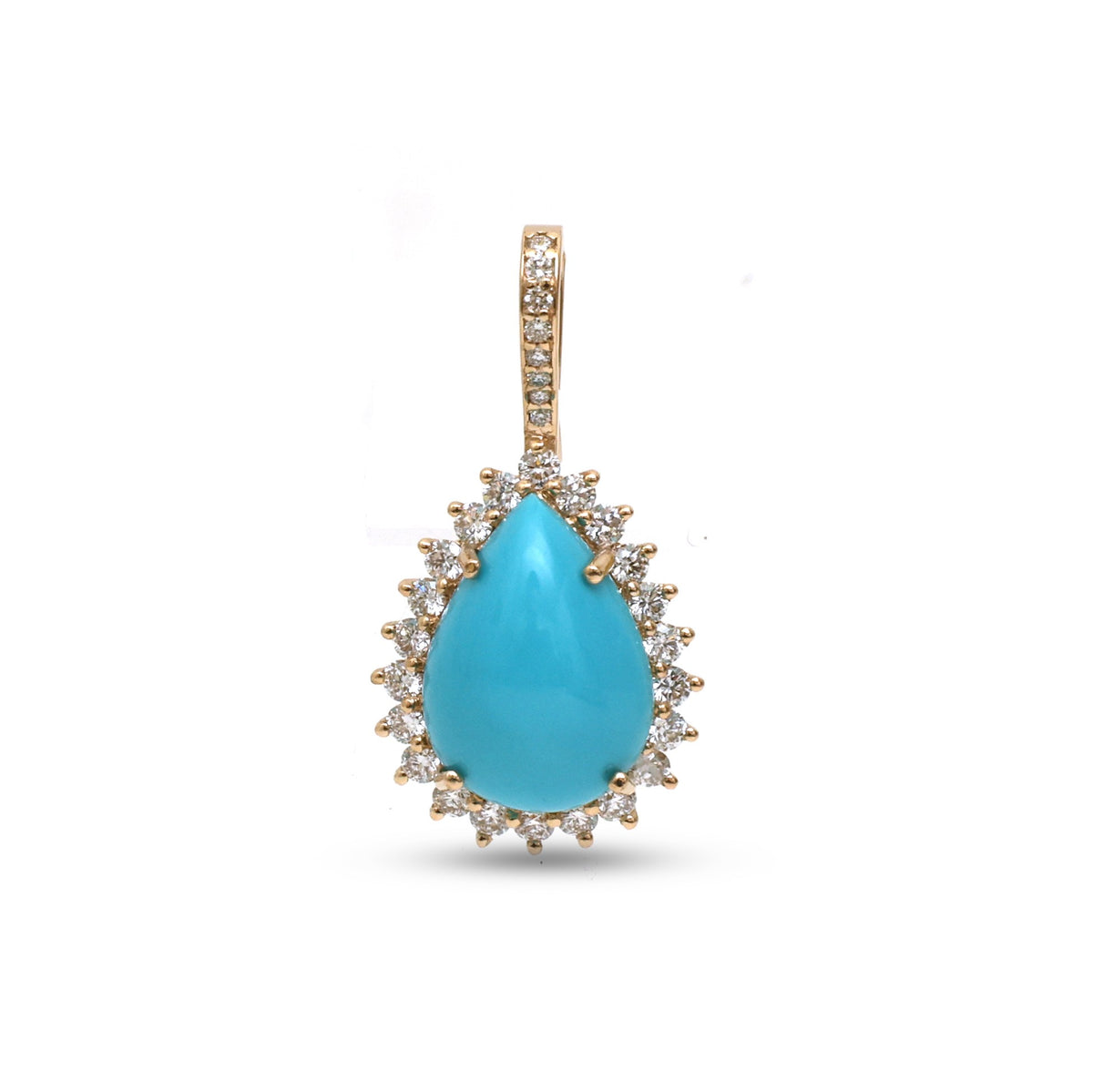 Turquoise Diamond Pendant