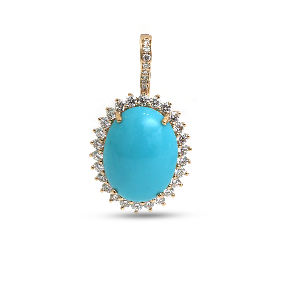 Turquoise Diamond Pendant