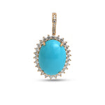 Turquoise Diamond Pendant