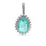 Paraiba Tourmaline Diamond Pendant