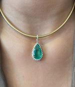 Emerald Diamond Pendant