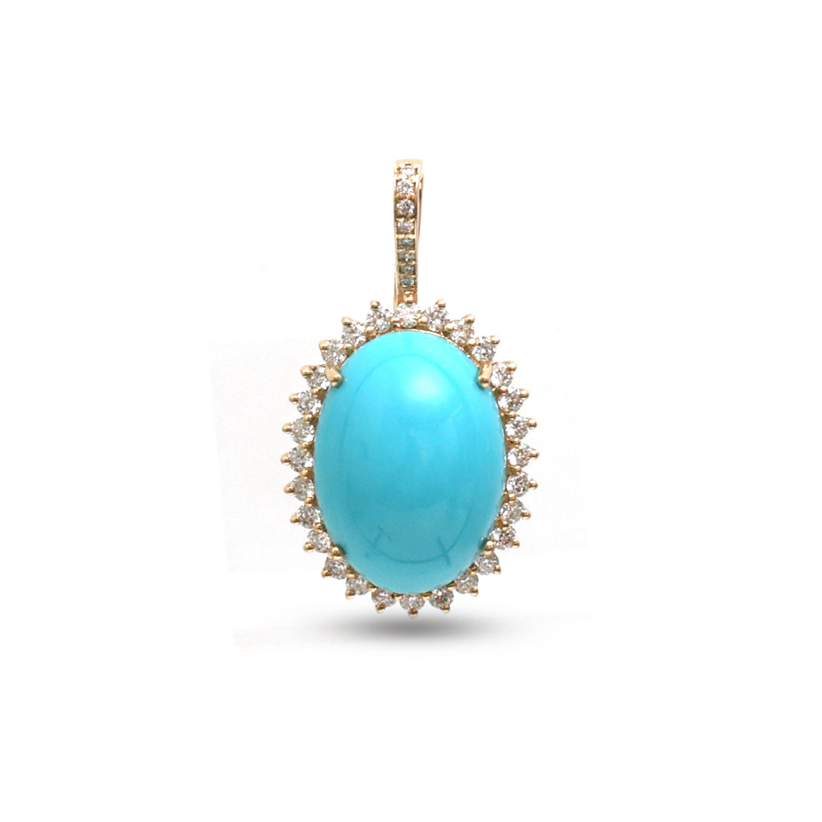Turquoise Diamond Pendant