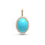 Turquoise Diamond Pendant