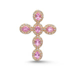 Pink Sapphire Diamond Pendant