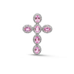 Pink Sapphire Diamond Pendant