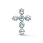 Aquamarine Diamond Pendant