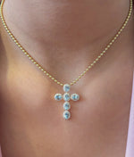 Aquamarine Diamond Pendant