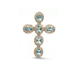 Aquamarine Diamond Pendant