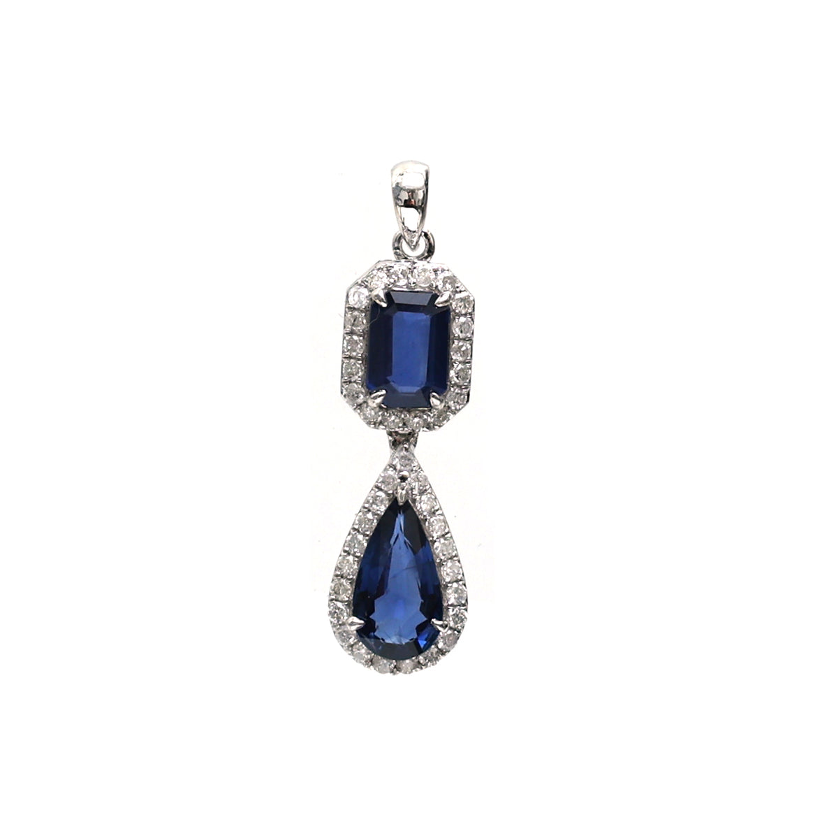 Blue Sapphire Diamond Pendant