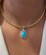 Turquoise Diamond Pendant