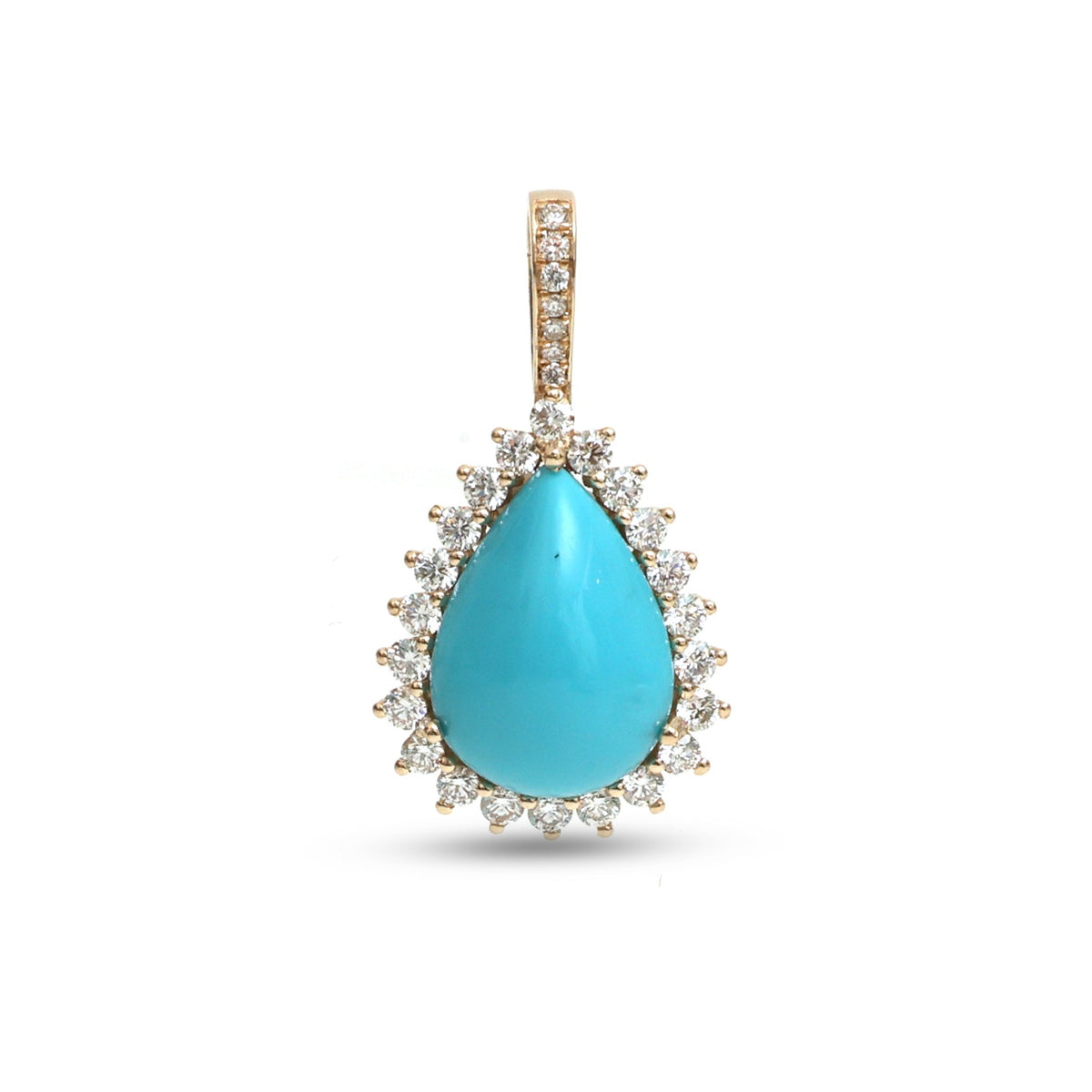 Turquoise Diamond Pendant