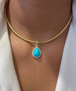 Turquoise Diamond Pendant
