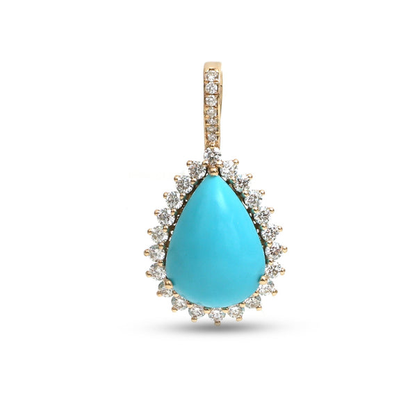 Turquoise Diamond Pendant