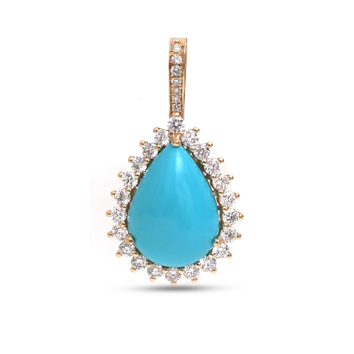 Turquoise Diamond Pendant