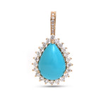Turquoise Diamond Pendant