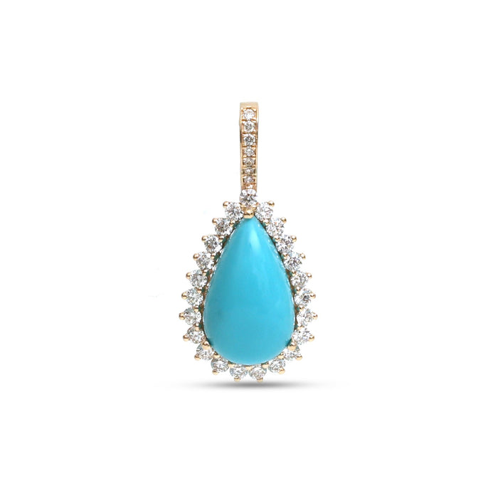 Turquoise Diamond Pendant