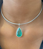 Emerald Diamond Pendant