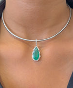 Emerald Diamond Pendant