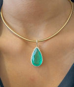 Emerald Diamond Pendant