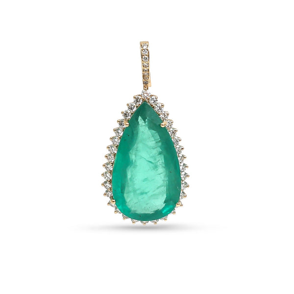 Emerald Diamond Pendant