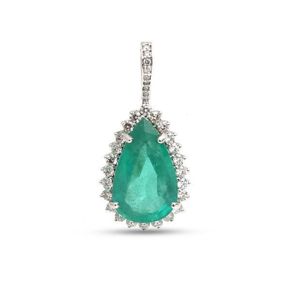 Emerald Diamond Pendant