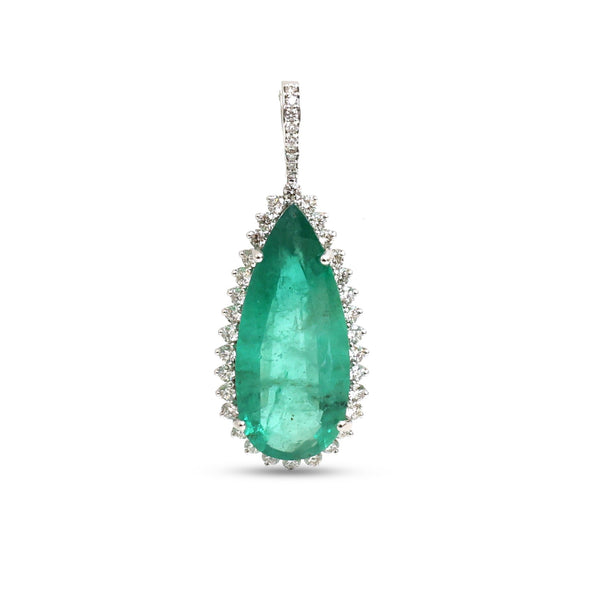 Emerald Diamond Pendant