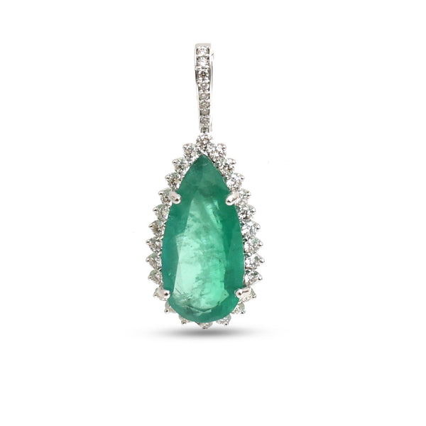 Emerald Diamond Pendant