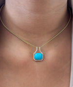 Turquoise Diamond Pendant