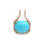 Turquoise Diamond Pendant