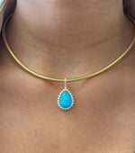 Turquoise Diamond Pendant