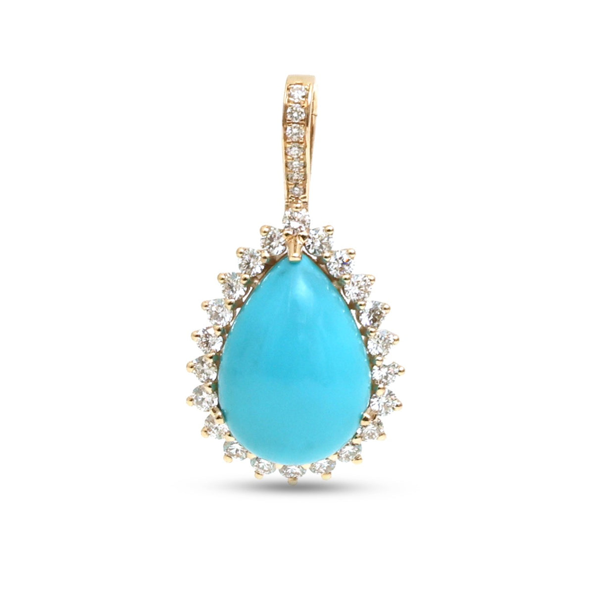 Turquoise Diamond Pendant