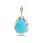 Turquoise Diamond Pendant