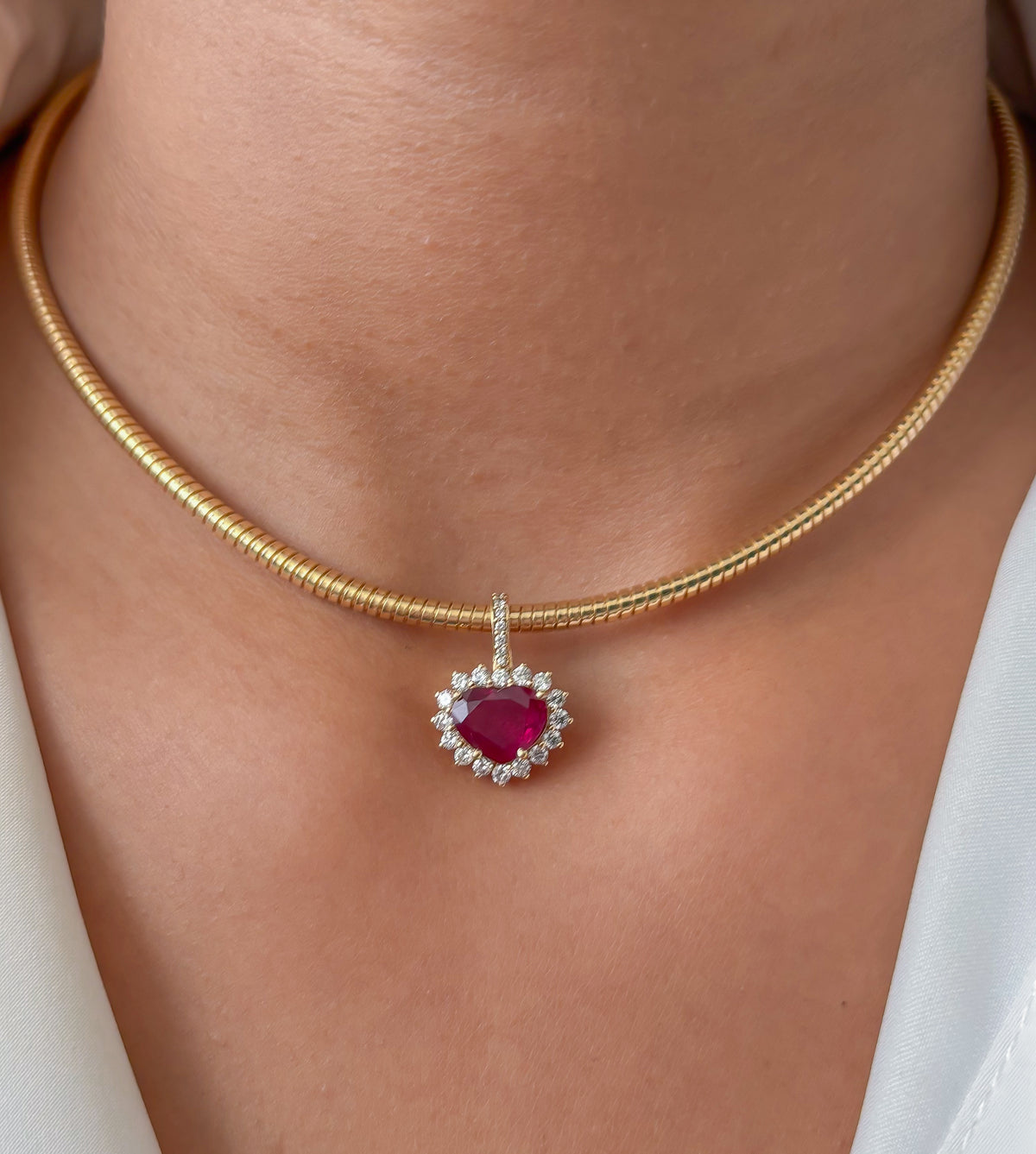 Ruby Diamond Pendant