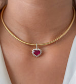 Ruby Diamond Pendant