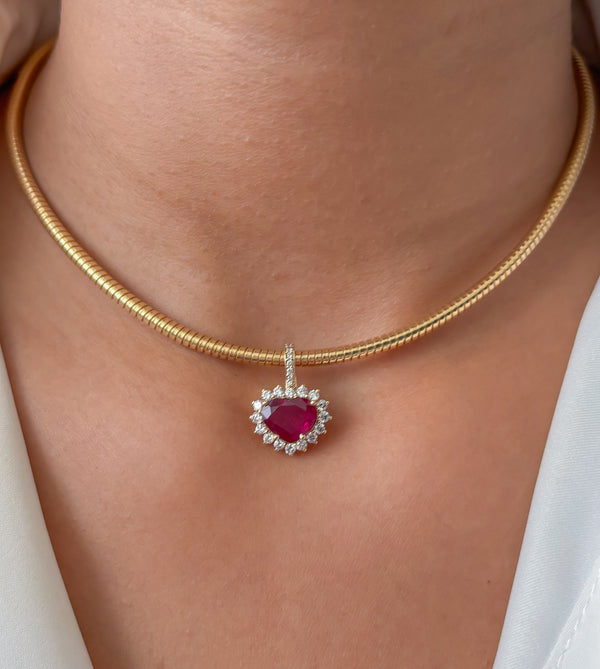 Ruby Diamond Pendant