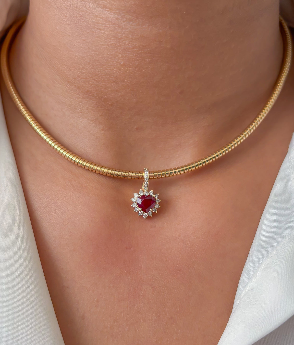Ruby Diamond Pendant