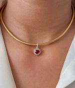 Ruby Diamond Pendant