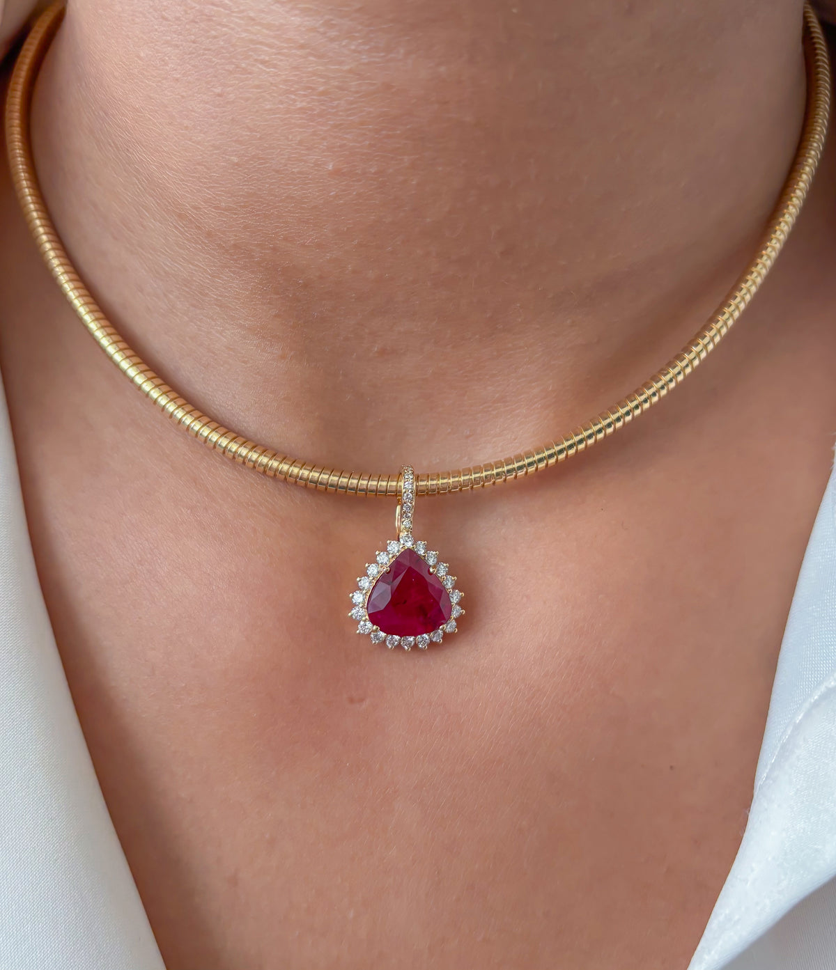 Ruby Diamond Pendant