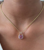 Kunzite Diamond Pendant