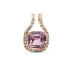 Kunzite Diamond Pendant