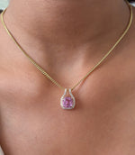 Kunzite Diamond Pendant