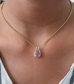Kunzite Diamond Pendant