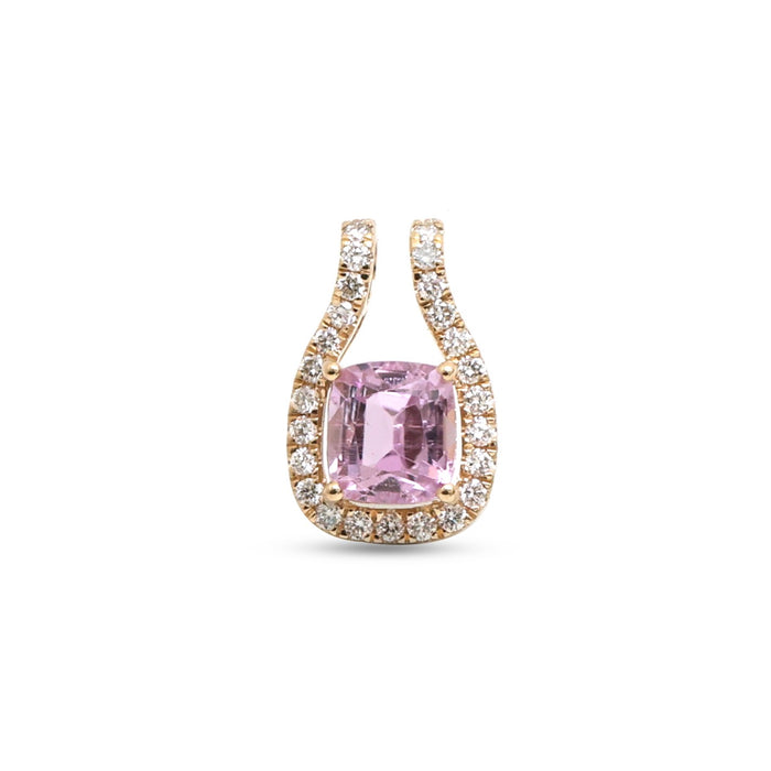 Kunzite Diamond Pendant