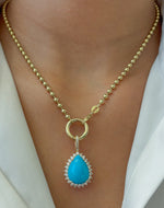 Turquoise Diamond Pendant