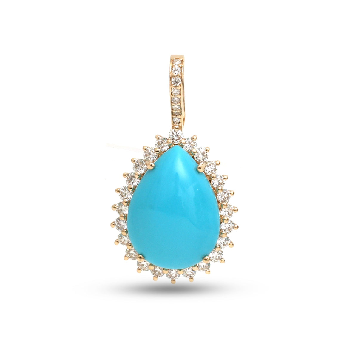 Turquoise Diamond Pendant