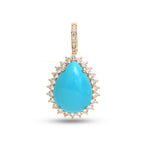 Turquoise Diamond Pendant