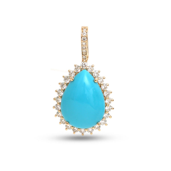 Turquoise Diamond Pendant