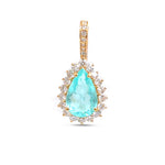 Paraiba Tourmaline Diamond Pendant
