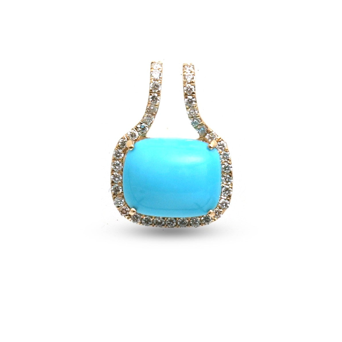 Turquoise Diamond Pendant